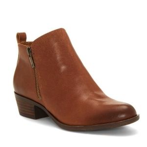 Lucky Brand Women's NIB Size 9.5 Leather boot toffee brown color, Style LD-Basel